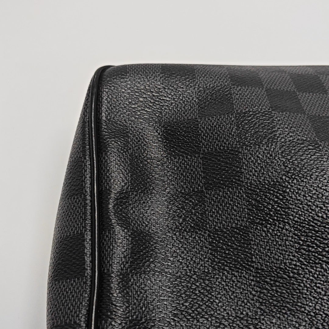 DISTRICT PM Damier Graphite Coated Canvas Gray