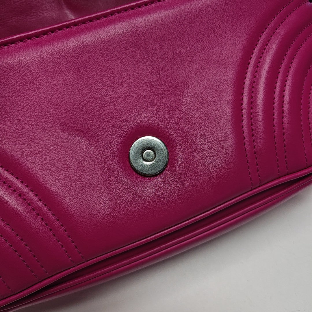 GG Marmont Medium Quilted Calfskin Red