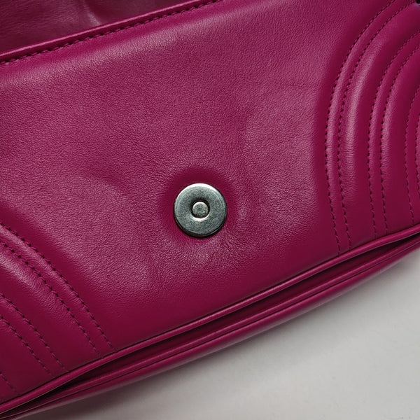 GG Marmont Medium Quilted Calfskin Red