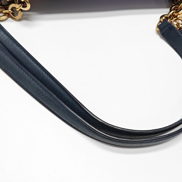Calfskin Top Handle Bag Blue