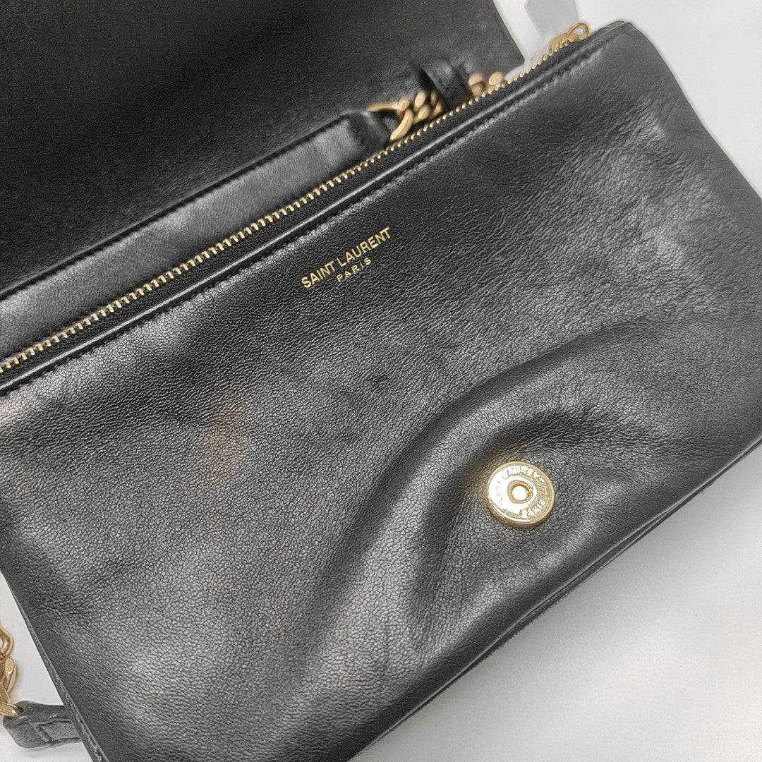 ANGIE Quilted Lambskin Black
