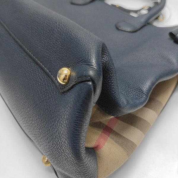 The Banner Large Calfskin Blue