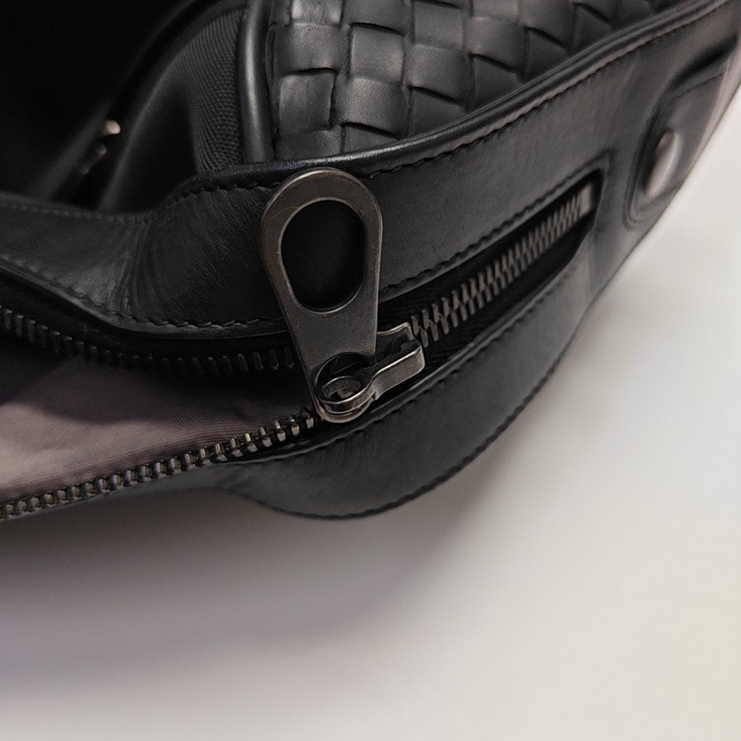 Fabric Top Handle Bag Black