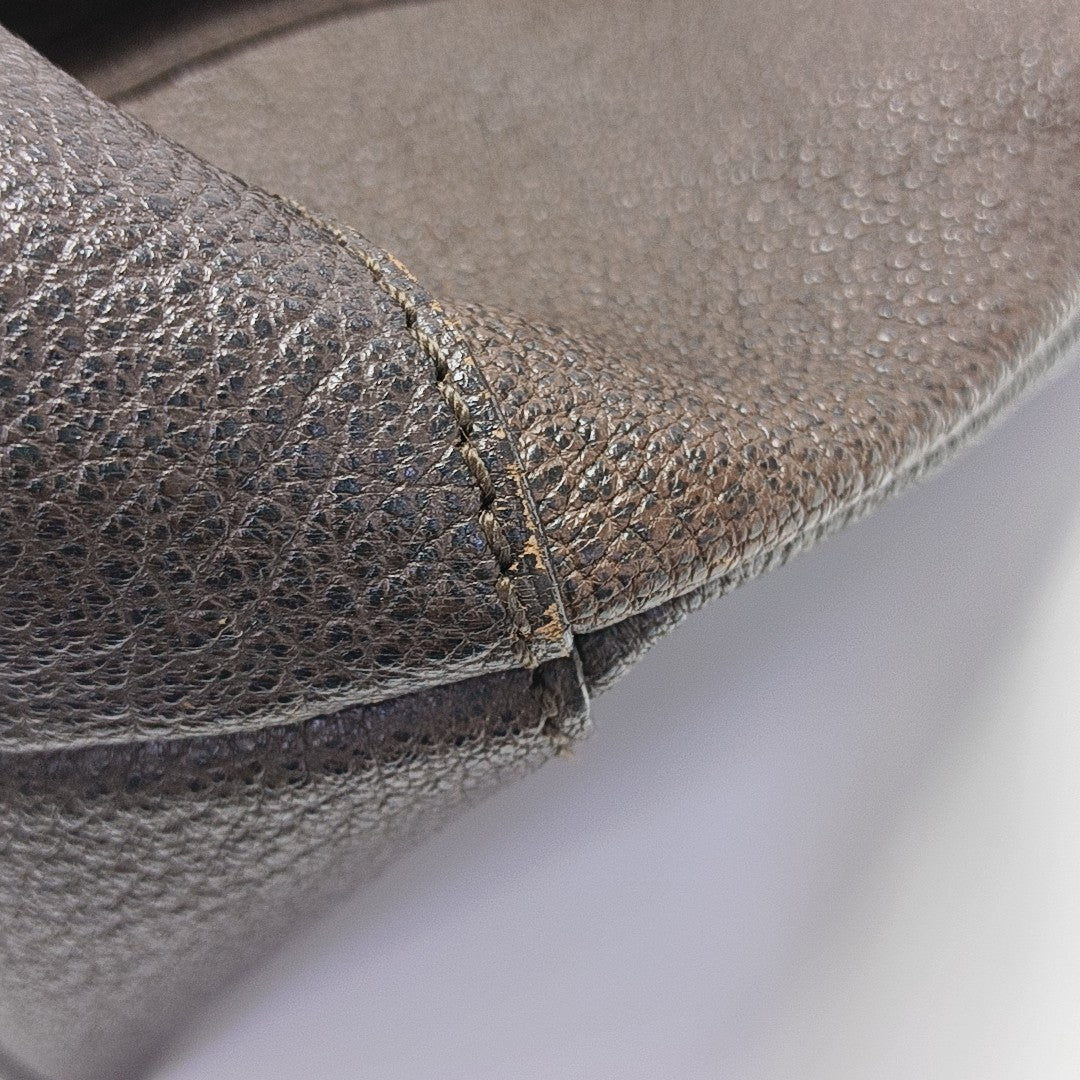 Calfskin Top Handle Bag Brown