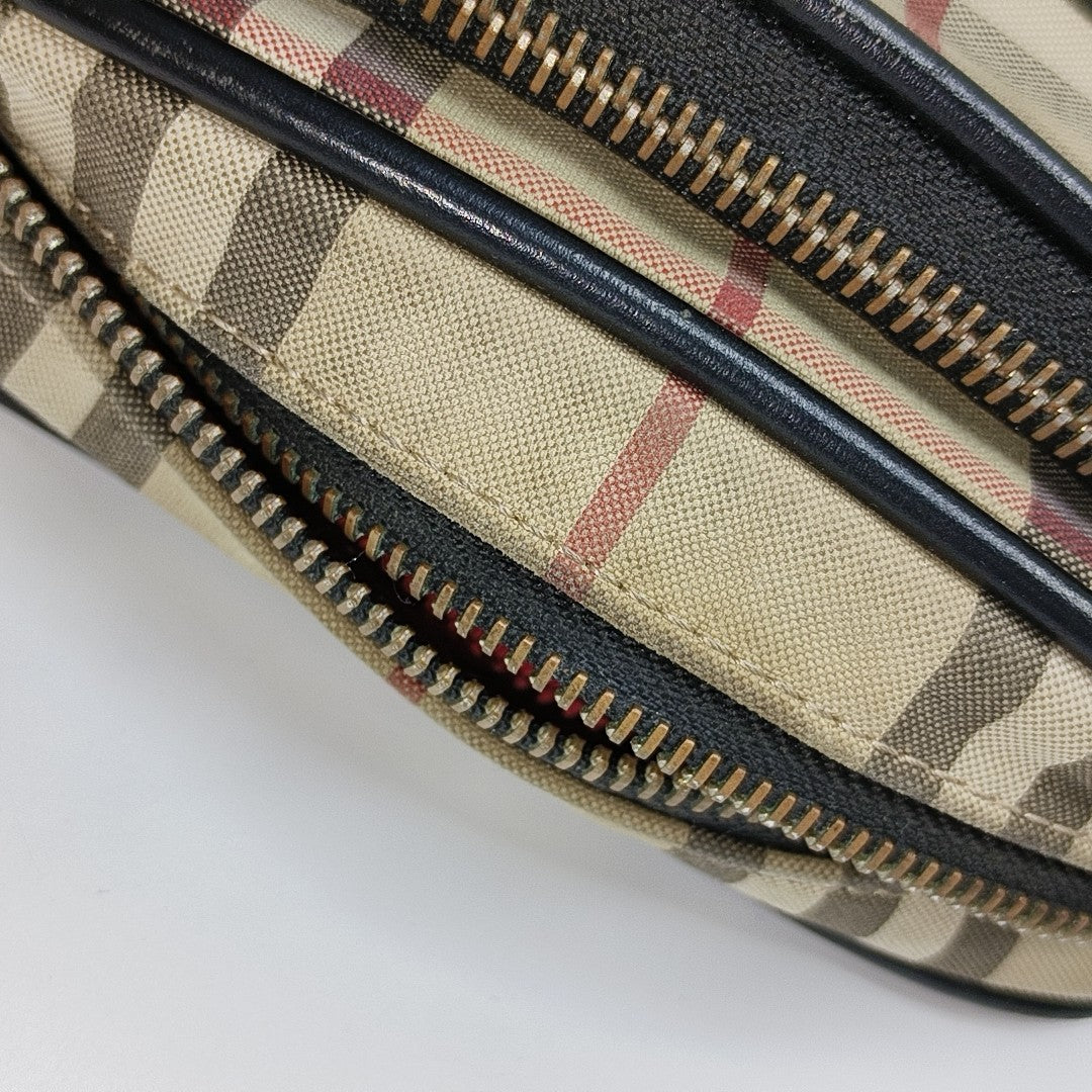Fabric Shoulder Bag Brown