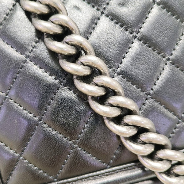 BOY CHANEL Maxi Quilted Lambskin Black