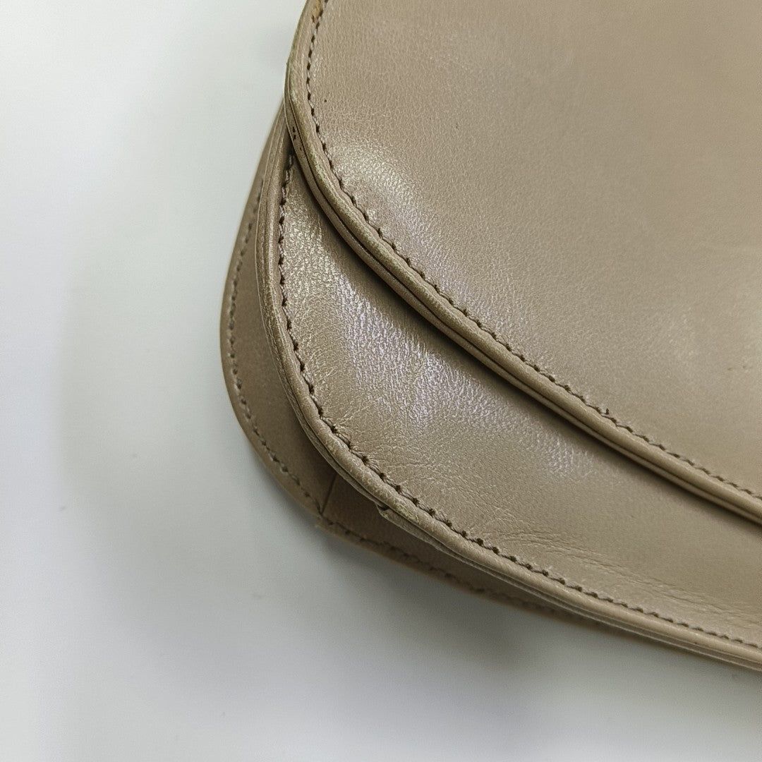 Calfskin Shoulder Bag Beige