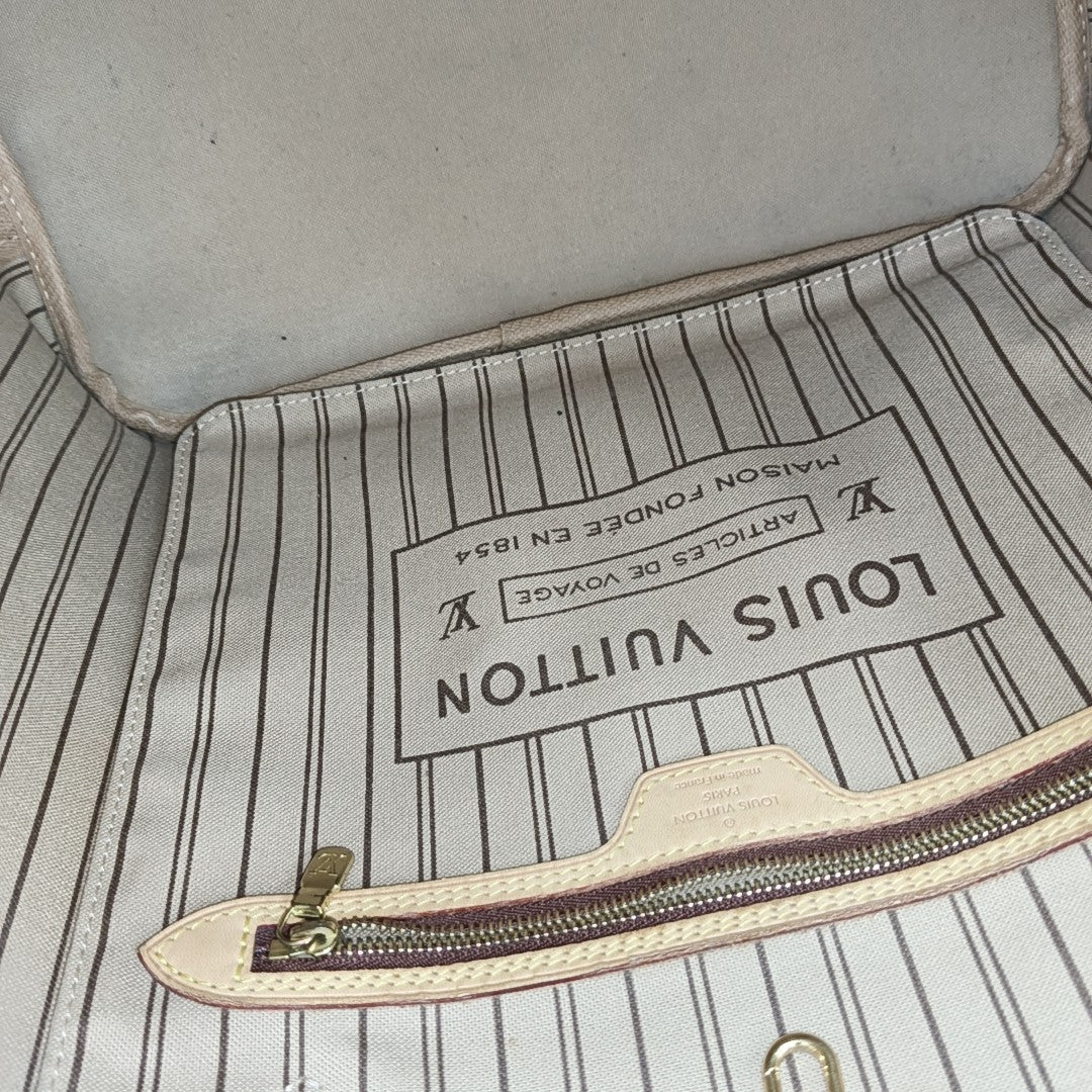 NEVERFULL MM Monogram Coated Canvas Brown