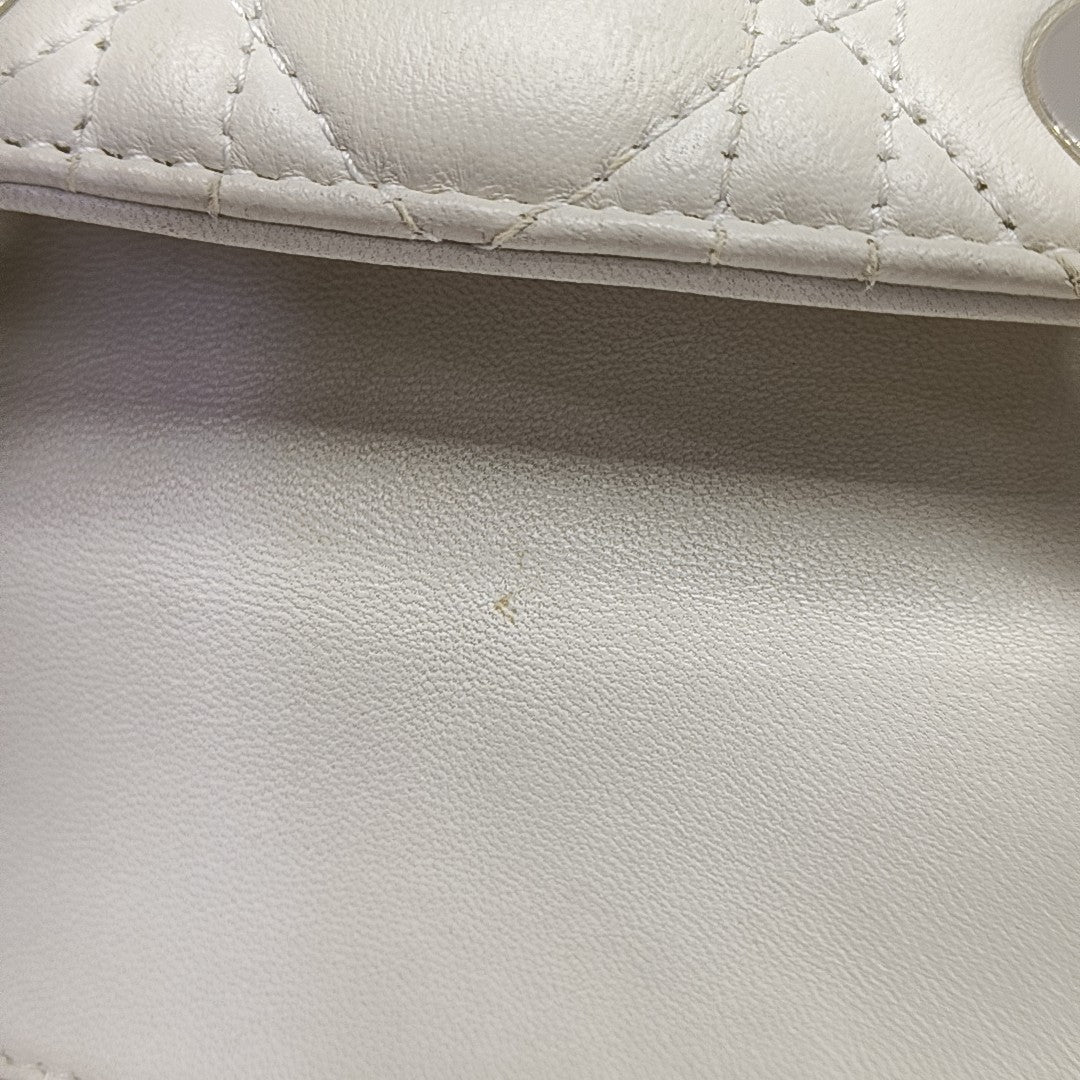 Lady Dior Mini Cannage Lambskin White
