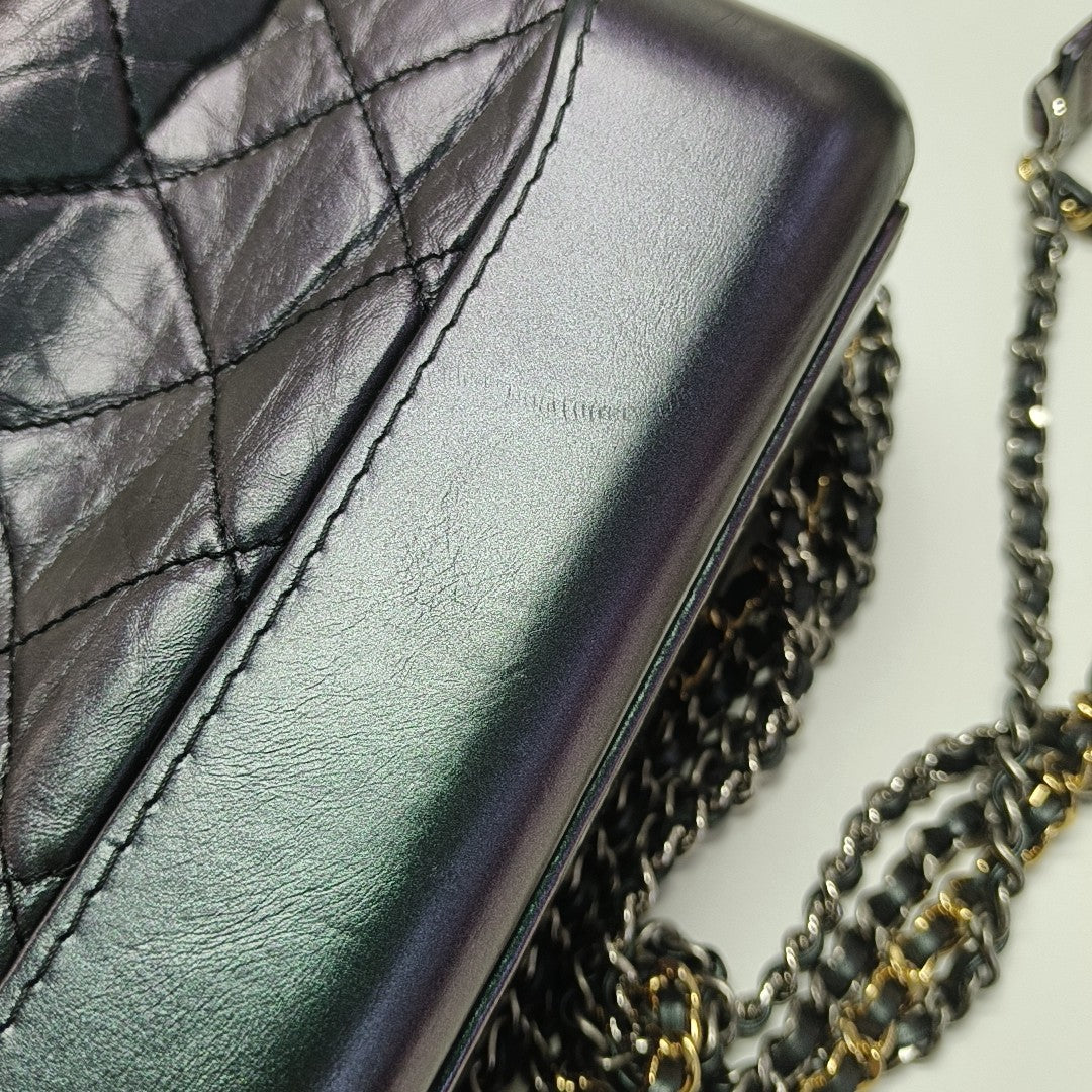 GABRIELLE Small Quilted Calfskin Metallic