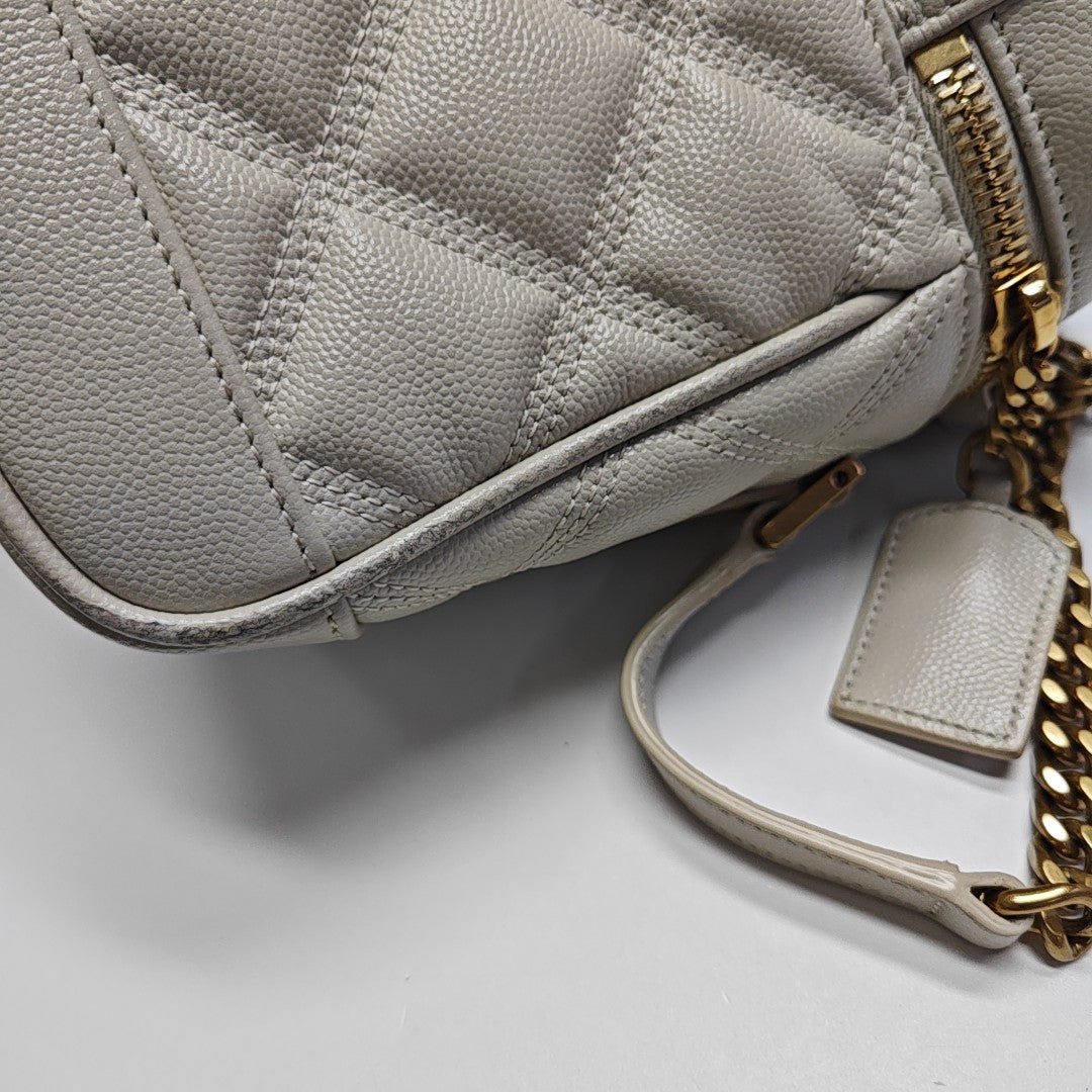 80'S VANITY Quilted Calfskin White