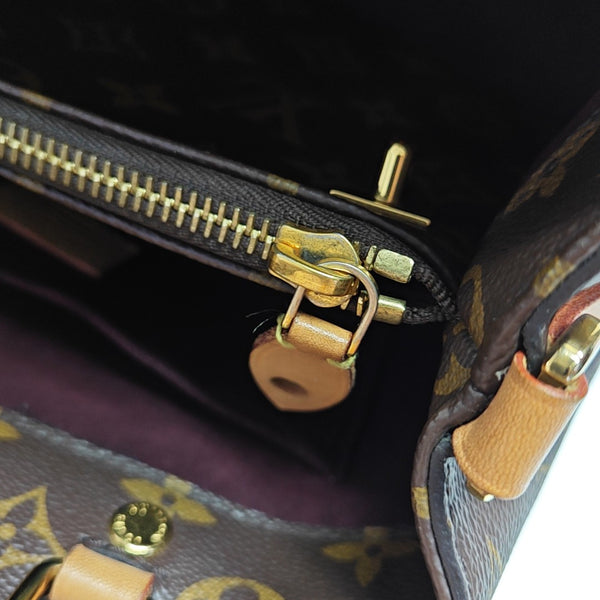 MONTAIGNE Monogram Coated Canvas Brown