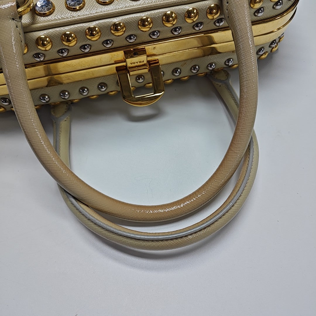 Pyramid Saffiano Calfskin Yellow