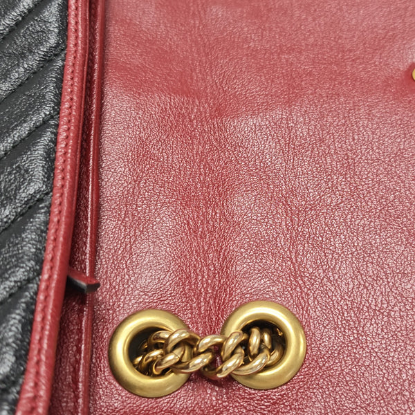 GG Marmont Medium Quilted Calfskin Black