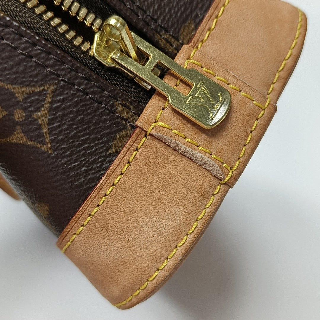 ALMA BB Monogram Coated Canvas Brown