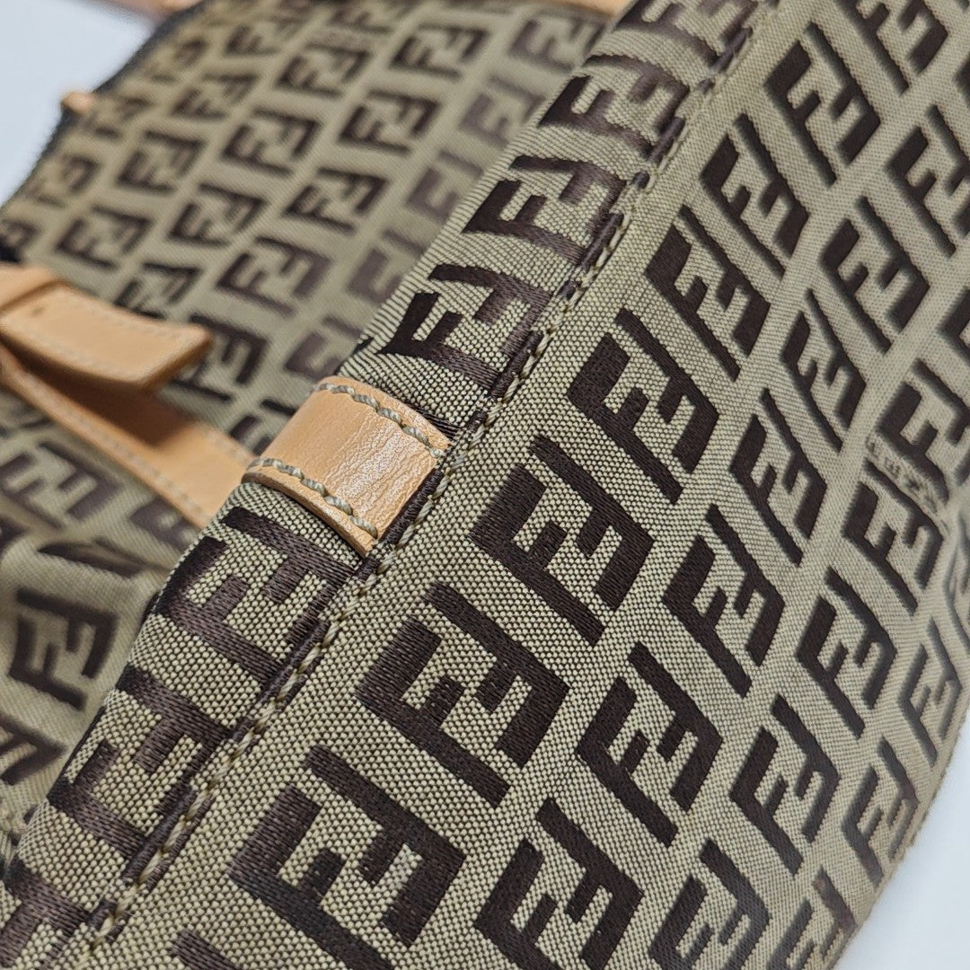 Canvas Top Handle Bag Brown