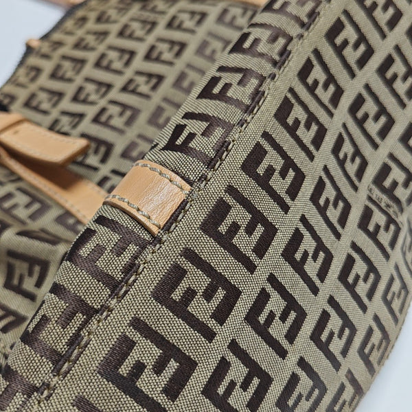 Canvas Top Handle Bag Brown