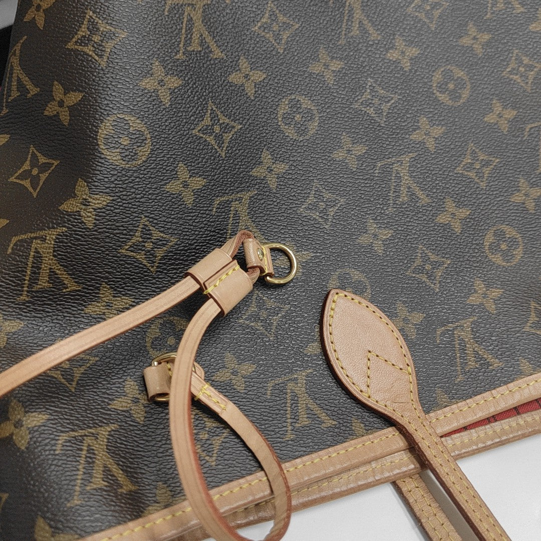 NEVERFULL MM Monogram Coated Canvas Brown