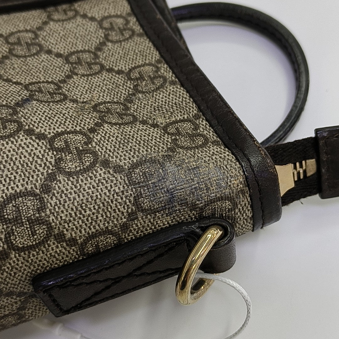 Monogram Coated Canvas Tote Bag Brown