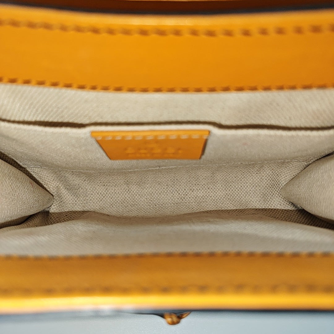 Emily Chain Monogram Calfskin Yellow