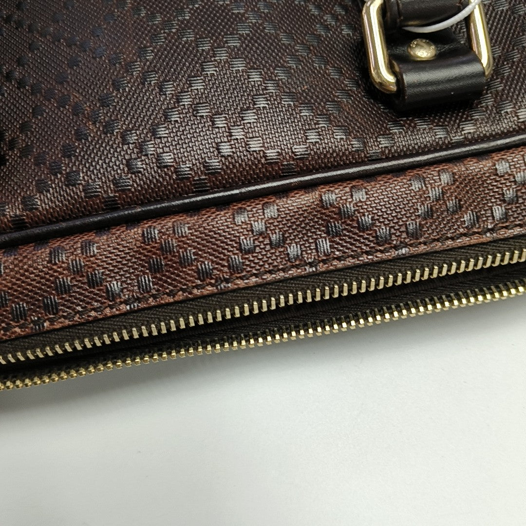 Calfskin Top Handle Bag Brown