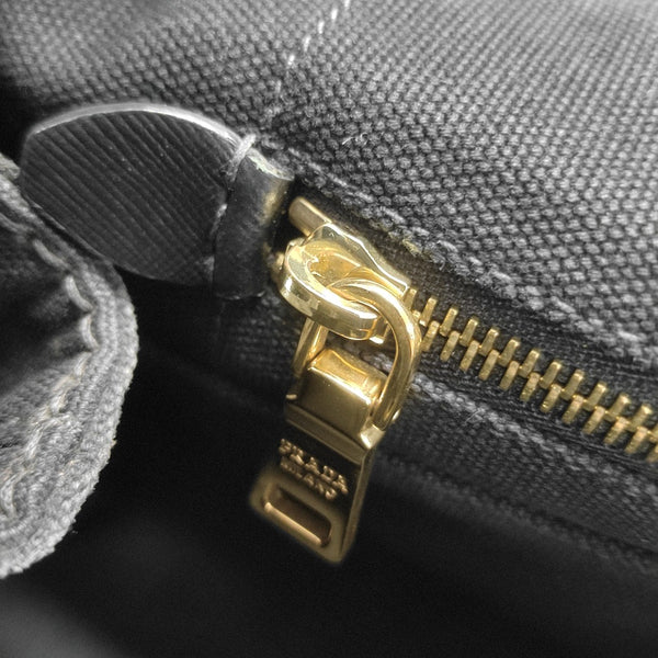 Denim Quilted Canvas Black
