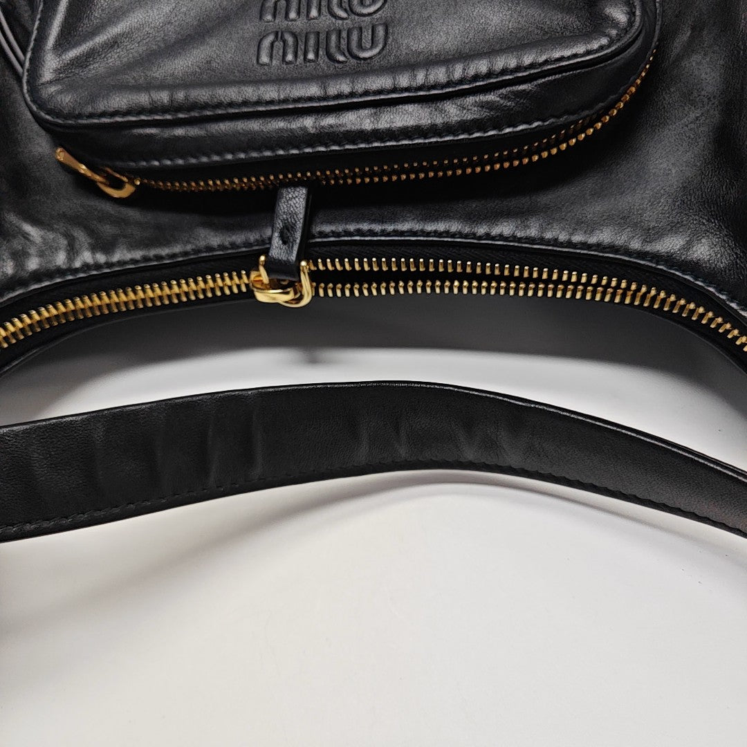 Lambskin Shoulder Bag Black