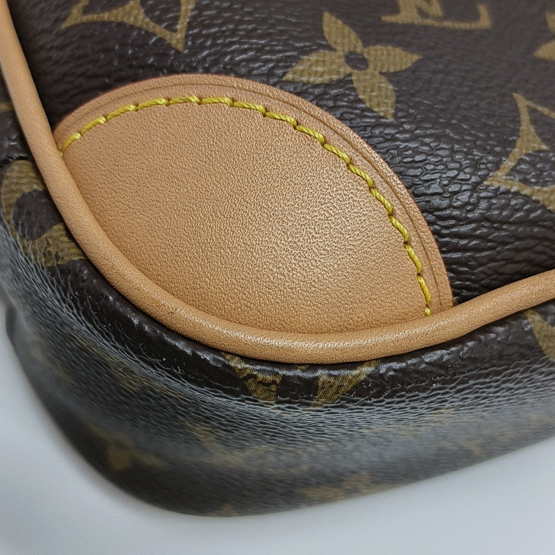 DEAUVILLE Mini Monogram Coated Canvas Brown
