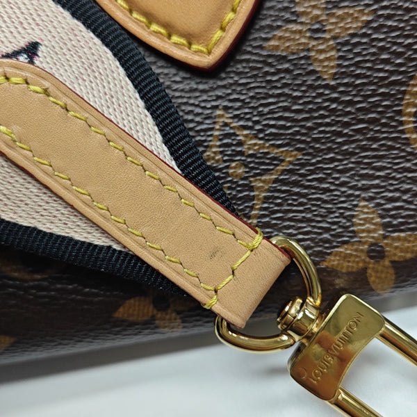 DIANE Monogram Coated Canvas Brown