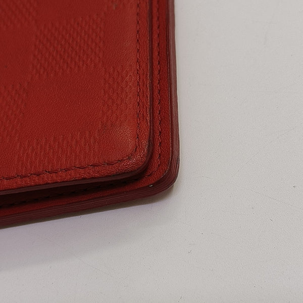 BRAZZA Damier Calfskin Red Wallet
