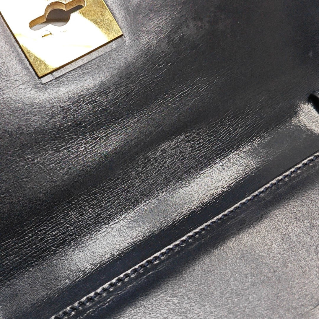 Calfskin Shoulder Bag Blue