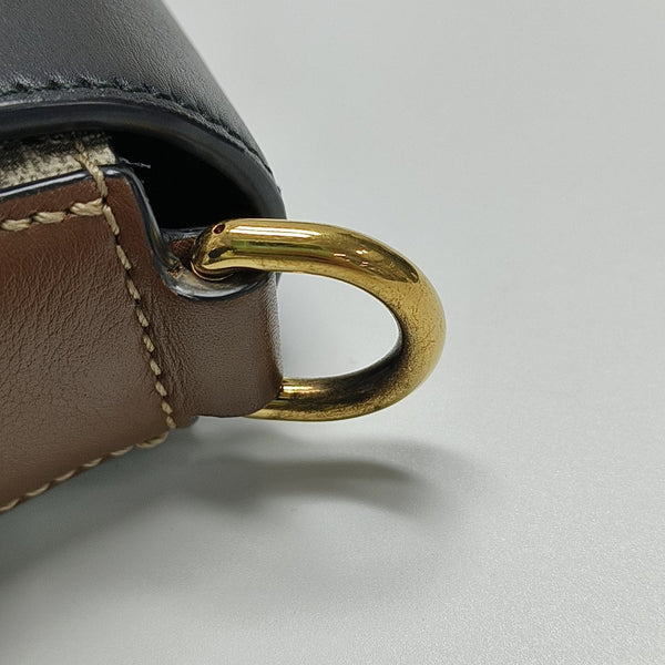 Padlock Medium Monogram Coated Canvas Beige