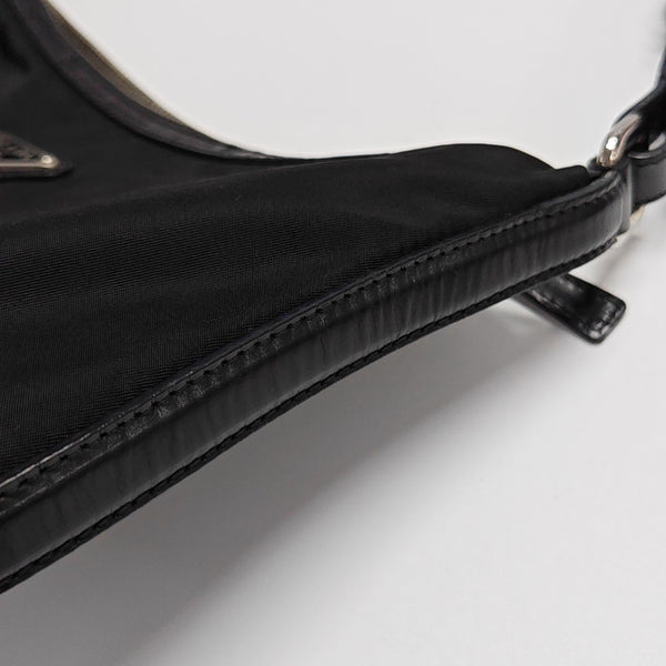 Nylon Top Handle Bag Black