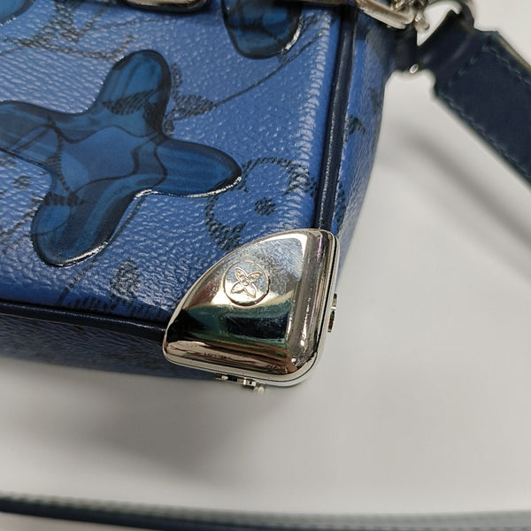 SOFT TRUNK Mini Monogram Coated Canvas Blue