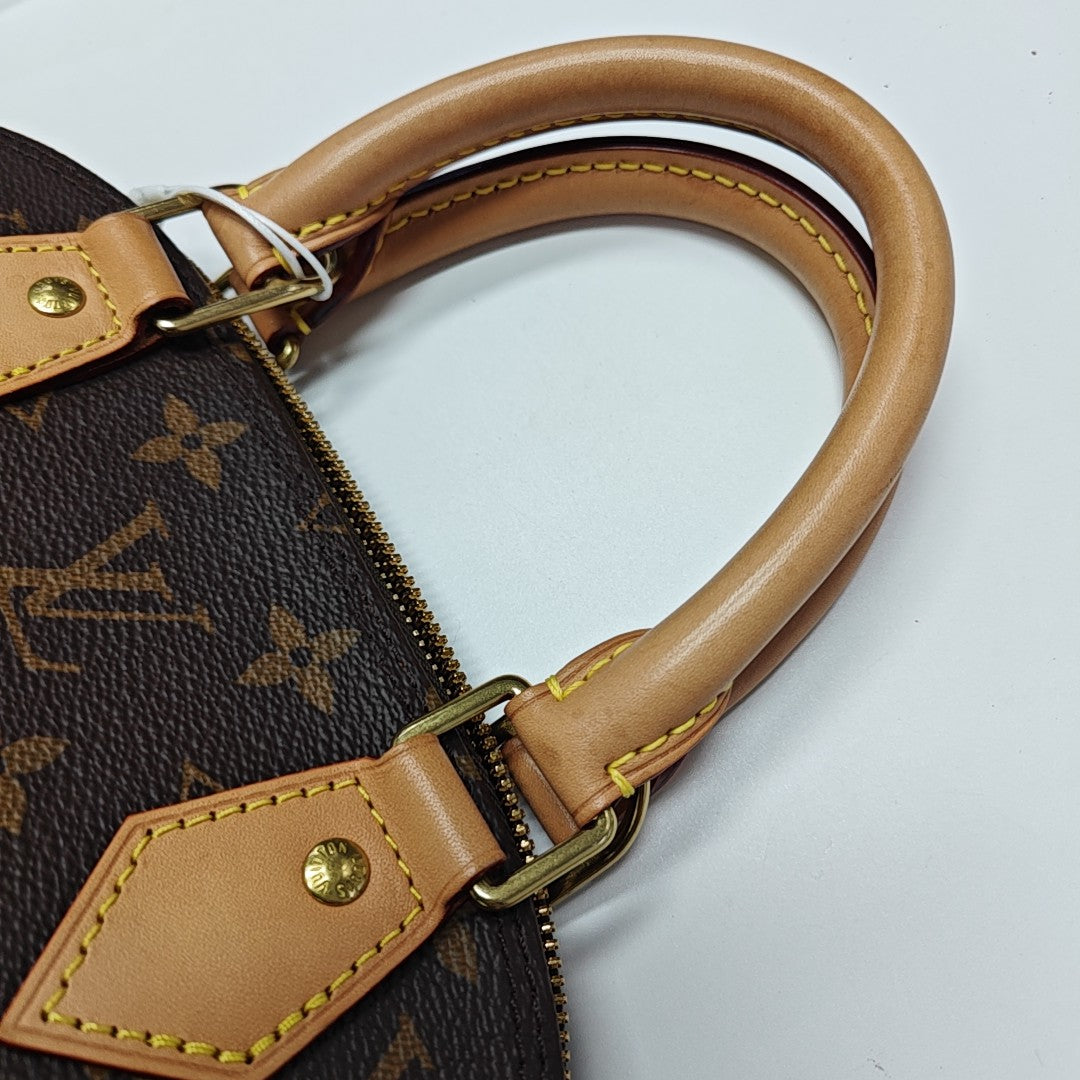 ALMA BB Monogram Coated Canvas Brown