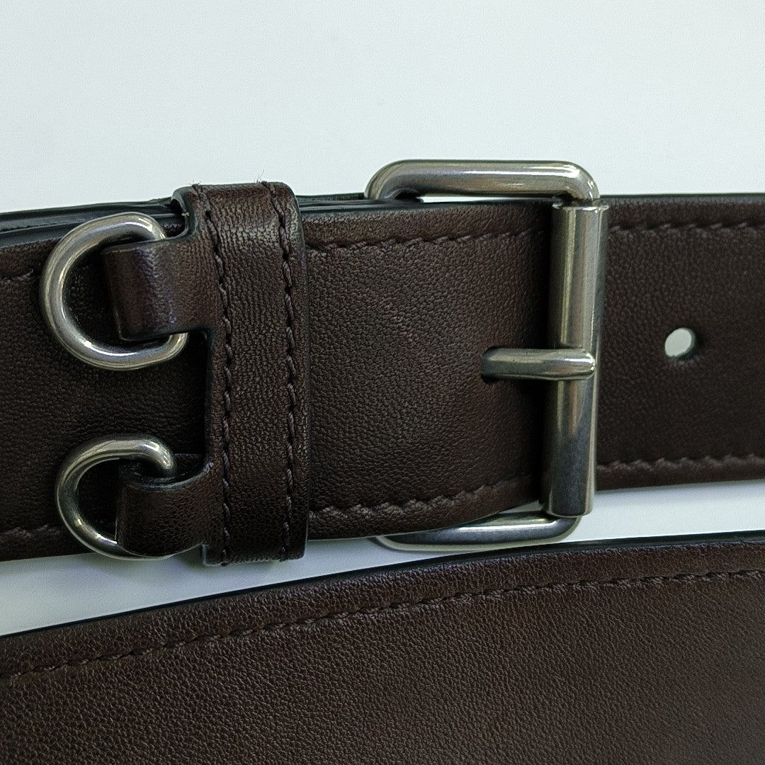 Lambskin Shoulder Bag Brown