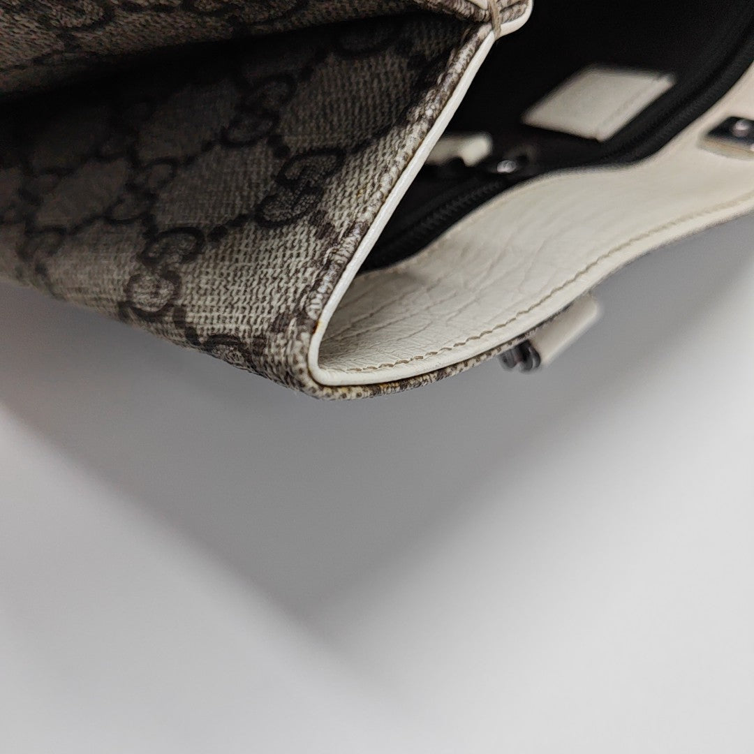 Monogram Coated Canvas Tote Bag Beige