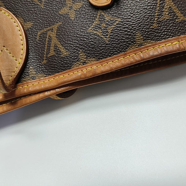 NEVERFULL MM Monogram Coated Canvas Brown