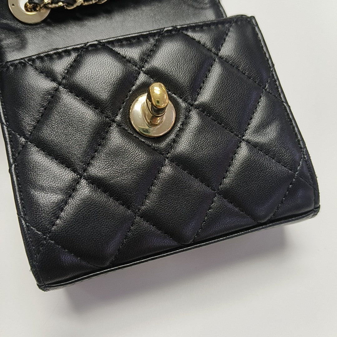 TRENDY CC Quilted Lambskin Black