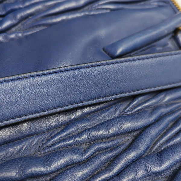 Quilted Lambskin Shoulder Bag Blue