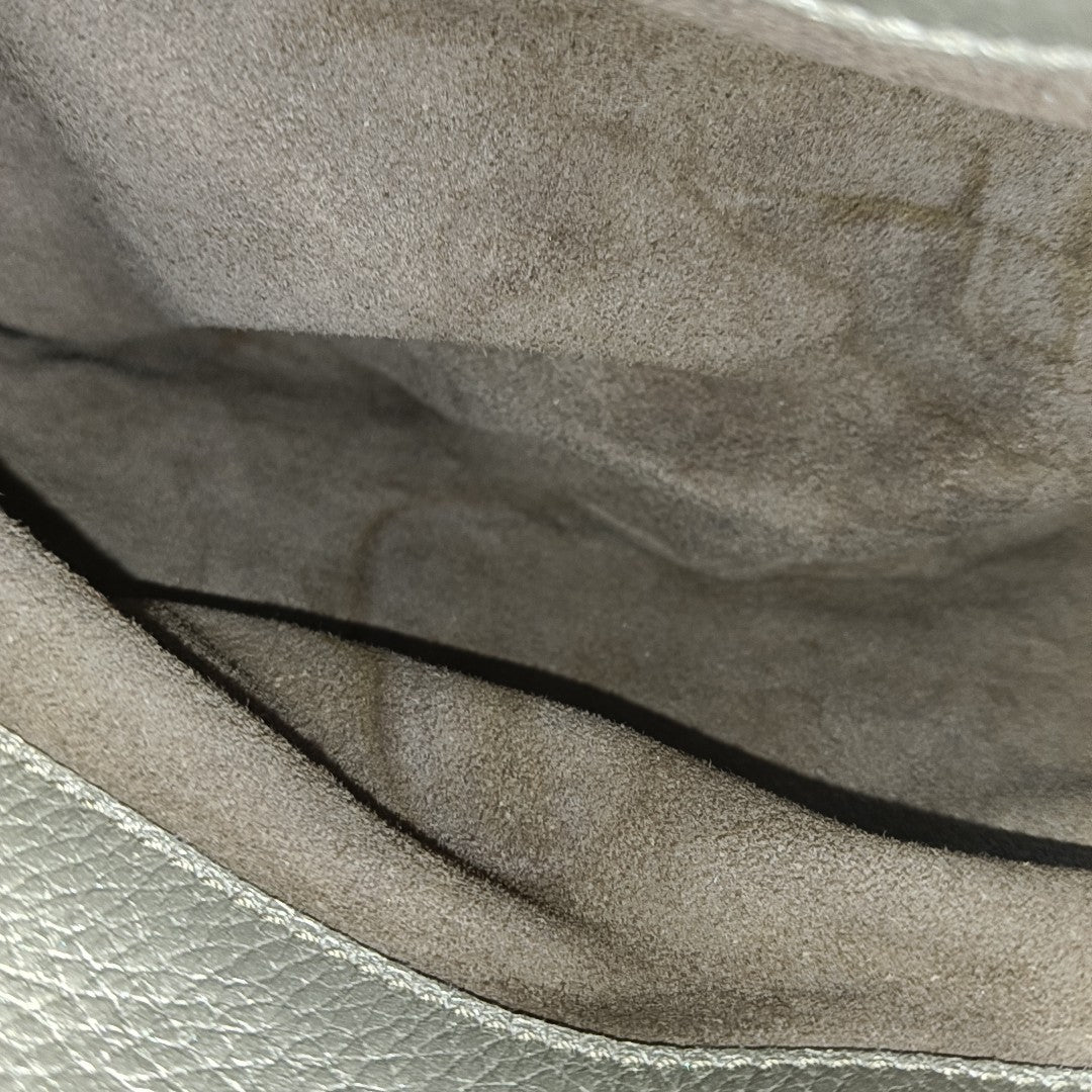 Calfskin Clutch Silver