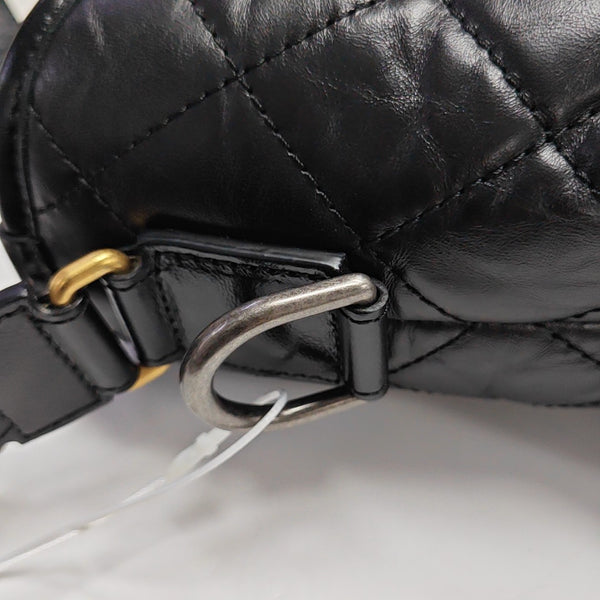 GABRIELLE Medium Quilted Calfskin Black