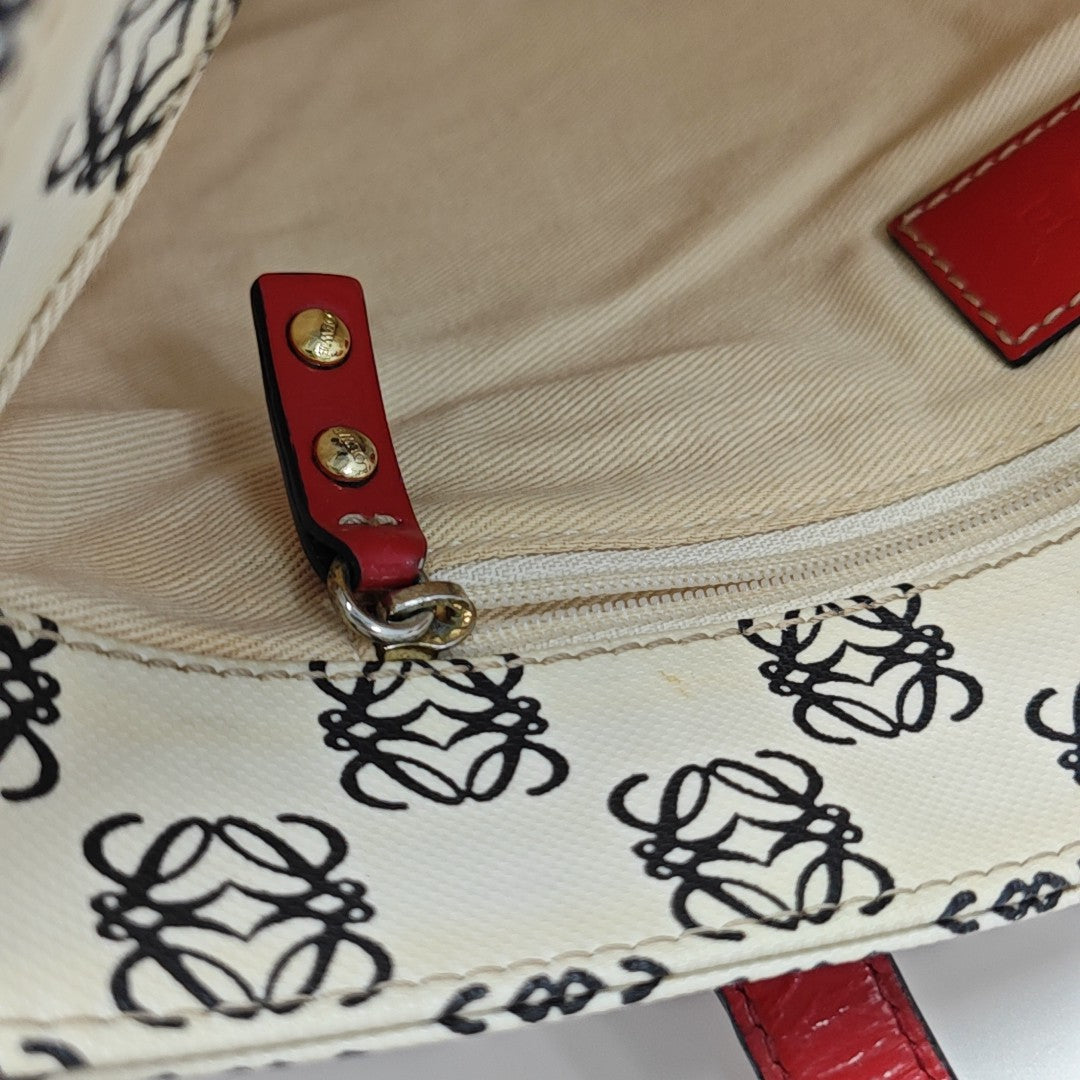 Monogram Coated Canvas Tote Bag Beige