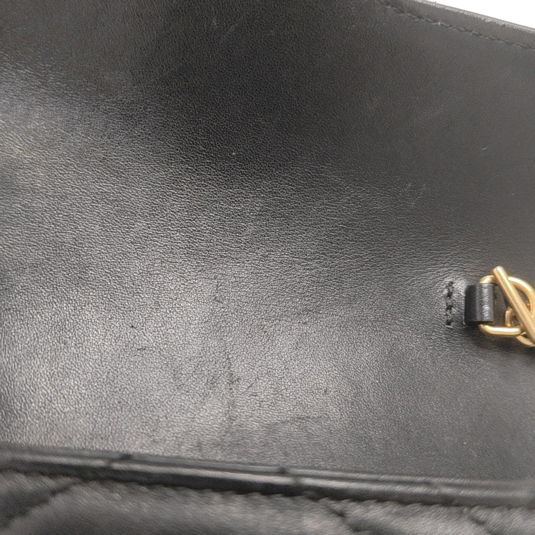 GG Marmont Mini Quilted Calfskin Black