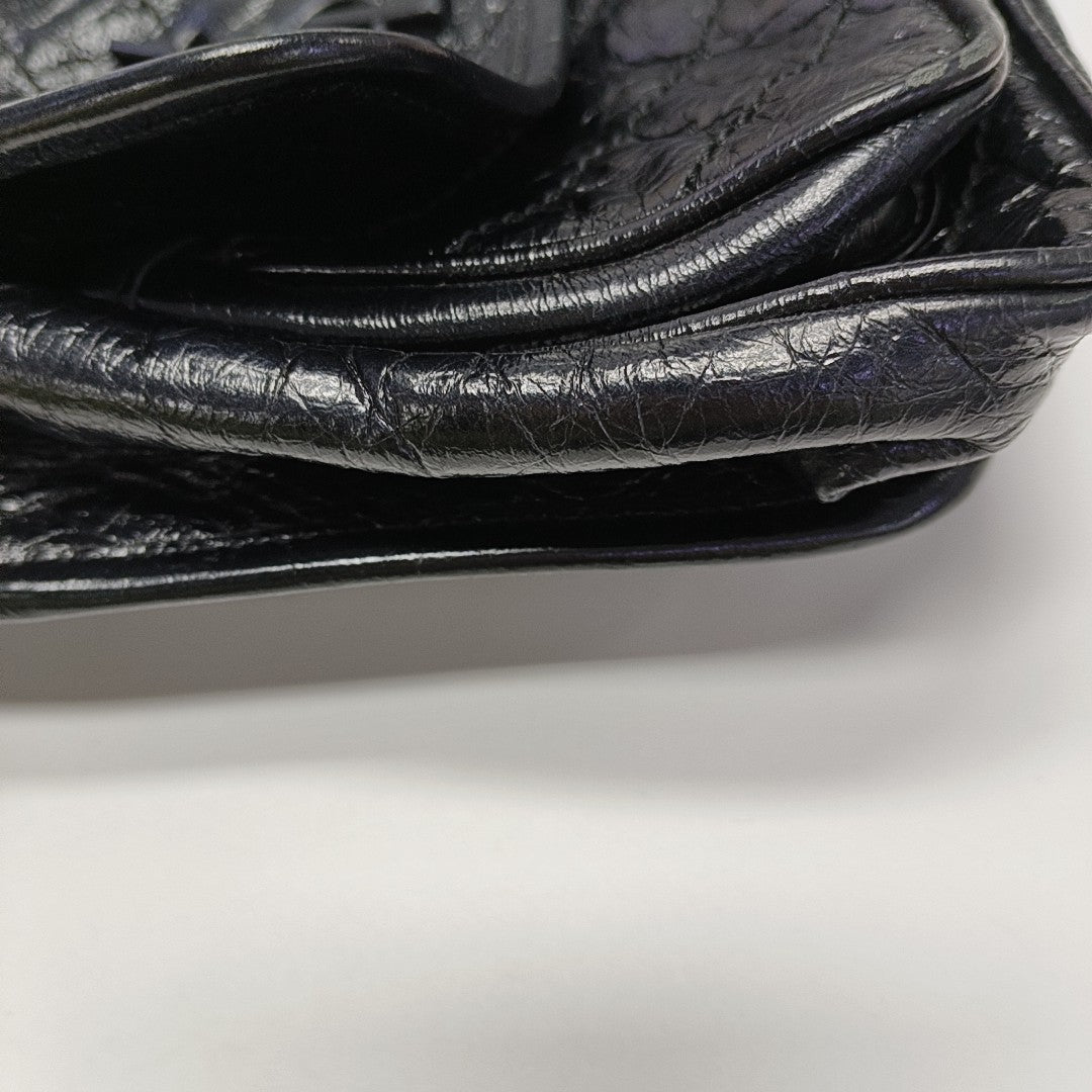 NIKI Small Chevron Calfskin Black