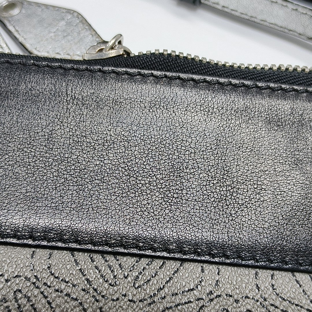 Coated Canvas Shoulder Bag Gray