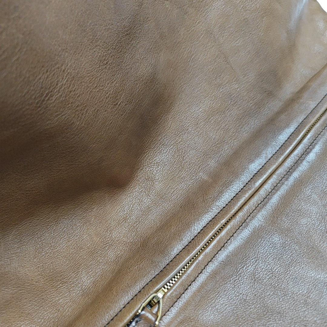 Calfskin Shoulder Bag Brown