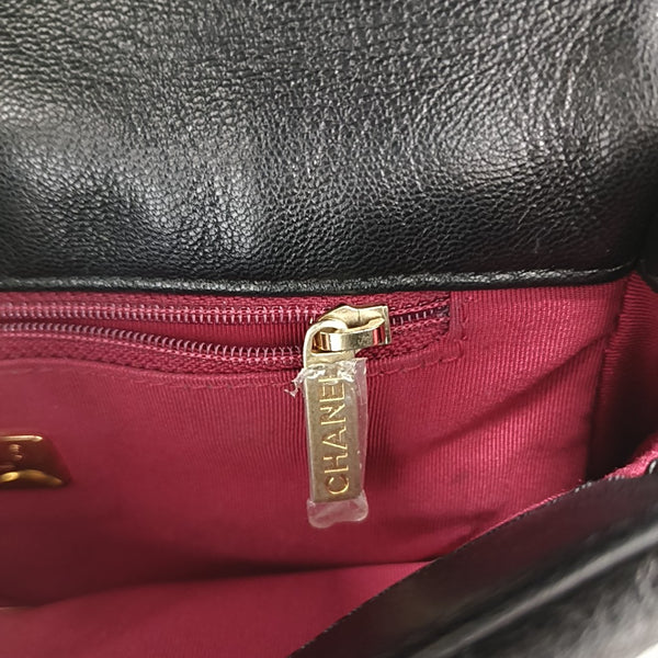 CHANEL 19 Small Quilted Lambskin Black