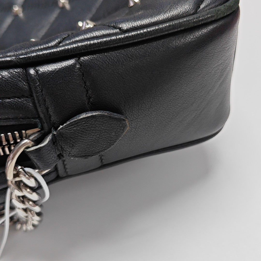 Quilted Lambskin Shoulder Bag Black