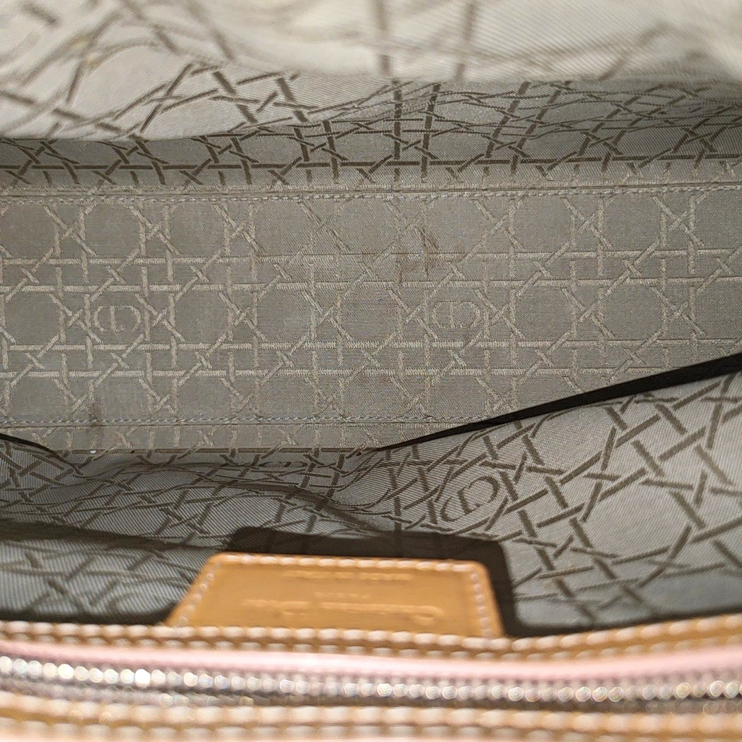 Authenticated pre-owned  Lady Dior Large Cannage Patent Leather Yellow - Tote Bag at Looply